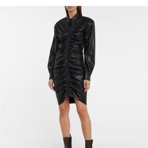 Philosophy di Lorenzo Serafini Black Ruched Long Sleeve Dress